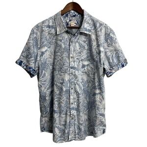 Carbon2Cobalt shirt men's large AOP Hawaiian tropical aloha beach coastal cotton